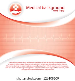 Abstract Red Grid Medical Background