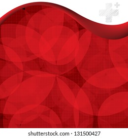 Abstract red grid medical background