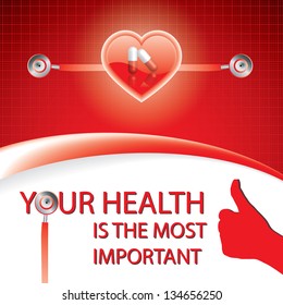 Abstract red grid medical background