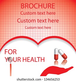 Abstract red grid medical background