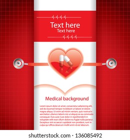 Abstract red grid medical background