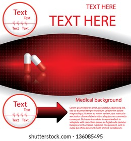 Abstract red grid medical background