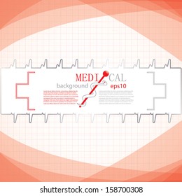Abstract red grid medical background 