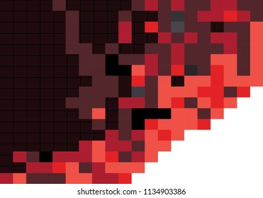 Abstract red grid square pixel mosaic colorful background. Creative Design Templates. Can be adapt to Brochure, Annual Report, Magazine, Poster, Corporate Presentation, zigzag, Flyer, Banner, Website