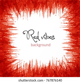 Abstract red grunge background with place for your text. Vector illustration