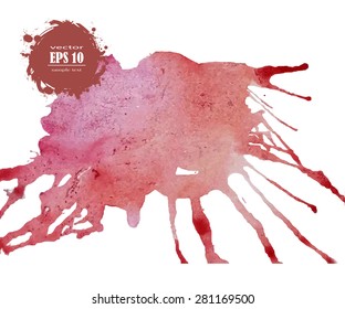 Abstract red grunge background. Vector illustration