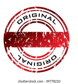 Abstract red grunge office rubber stamp