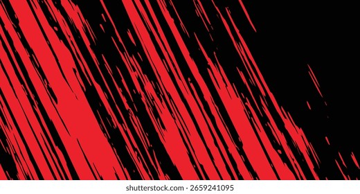 Textura Abstractas Del Grunge Rojo En Diseño De Fondo Negro, Ilustración vectorial