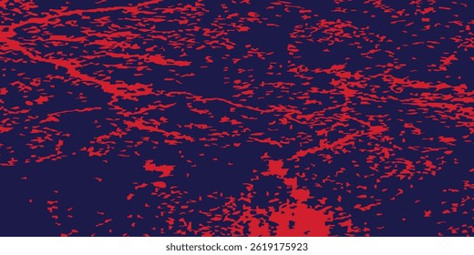 Abstract red grunge texture design on blue background. Vector illustration.eps 10