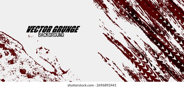 Textura abstracta de grunge rojo con efecto semitono. Ilustración de trazo de pincel para Anuncio, póster o deportes. Elementos de rasguño y textura para el diseño