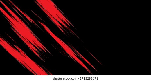 Abstrakte rote Grunge-Textur einzeln auf schwarzem Hintergrund. Vektor

