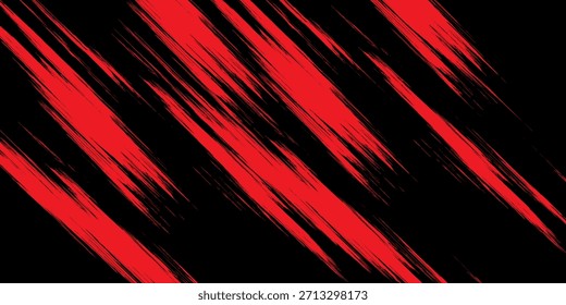 Abstrakte rote Grunge-Textur einzeln auf schwarzem Hintergrund. Vektor

