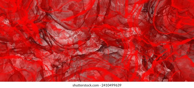 Resumen de fondo vectorial de grunge rojo con salpicaduras de colores brillantes para diseño de portada, afiche, cubierta, banner, volante y tarjetas. Día de San Valentín.  Ilustración de textura 3d futurista roja. Efecto de soplo