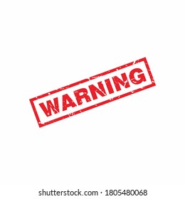 Abstract Red Grungy Warning Rubber Stamps Sign Illustration Vector, Warning Text Seal, Mark, Label Design Template