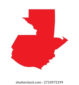 Abstract Red Guatemala Simple Map