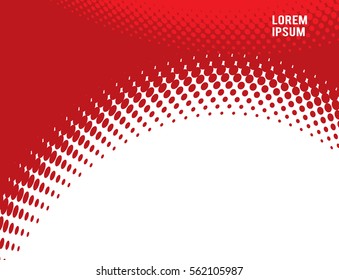 Abstract red halftone background. Vector illustration