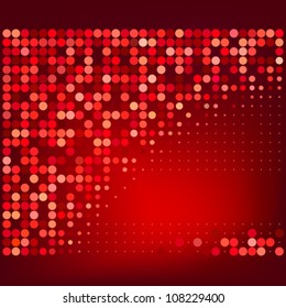 Abstract Red Halftone Dots Vector Background