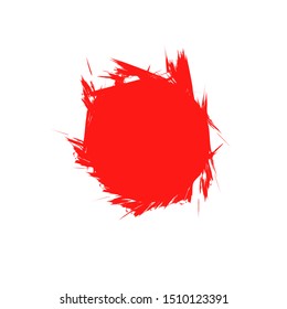 Abstract red hand drawn grunge painting handdrawn style