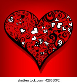 abstract red heart