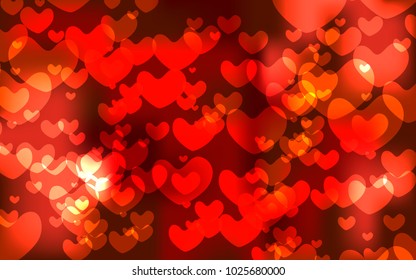 Abstract Red Heart Background Glowing Effect Stock Vector (Royalty Free ...