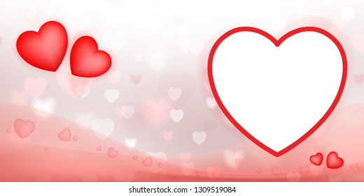 Abstract red heart background for Valentine's day and wedding card with sweet and romantic moment. Vector illustration design.
