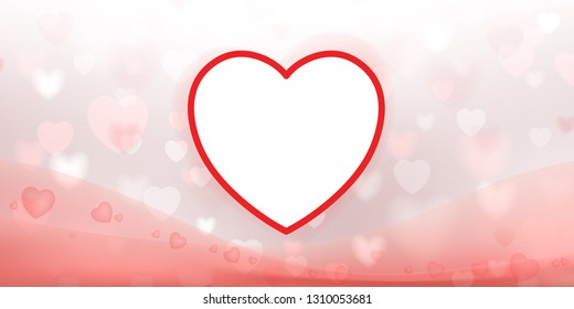Abstract red heart background for Valentine's day and wedding card with sweet and romantic moment. Vector illustration design.