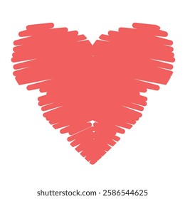 Abstract red heart with brush on transparent background
Vector heart drawn with a brush