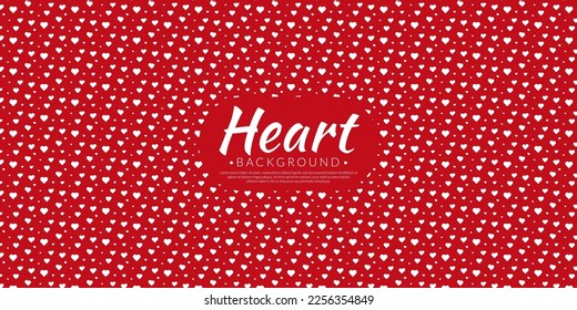 Abstract red heart dot background. Concept of Valentine's day wallpaper with love, romance, heart, and Happy holiday. Vector illustration for design.