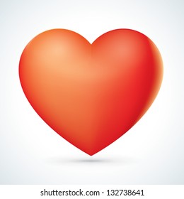 Abstract Red Heart Icon