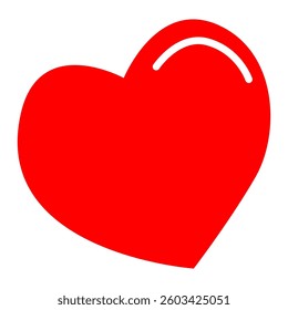 abstract red heart icon on white background. red heart, love heart, valentine, heart, icon, romance, red, illustration, valentine, romantic, vector, day, design, decoration,