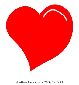 abstract red heart icon on white background. red heart, love heart, valentine, heart, icon, romance, red, illustration, valentine, romantic, vector, day, design, decoration,