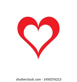 Abstract Red heart logo vector
