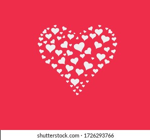 Resumen del corazón rojo un vector de amor 