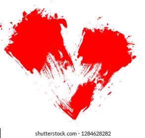Abstract red heart on a white background. Vector illustration EPS10