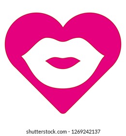 Abstract red heart. Vector