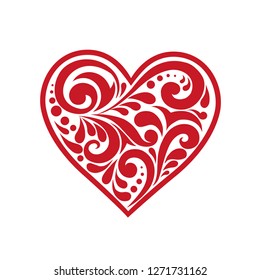 Abstract red heart - vector illustration