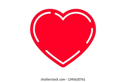 Abstract Red Heart, Vector Illustration
