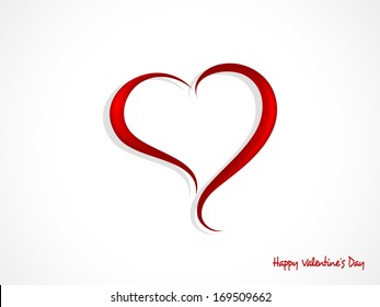 Abstract red heart - vector illustration