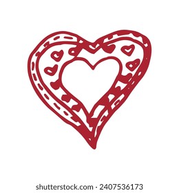Abstract red heart - vector illustration valentine romantic