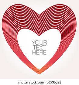Abstract red heart - vector illustration