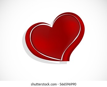 Abstract red heart - vector illustration