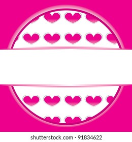 Abstract red heart - vector illustration. St. Valentine's Day greeting card.