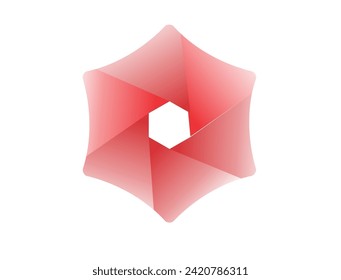 Abstract Red hexagonal background art