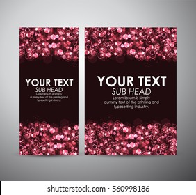 Abstract red hexagons background on Brochure business design template or roll up.