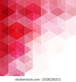 Abstract red hexagons. Background for presentation