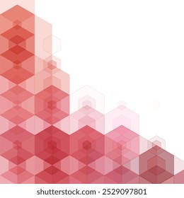 Abstract red hexagons. Background for presentation. template for advertising. polygonal style.