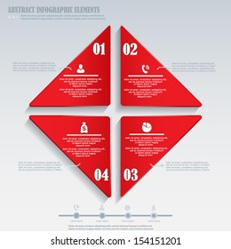 Abstract red infographics design