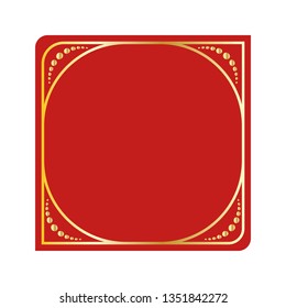 Abstract red label