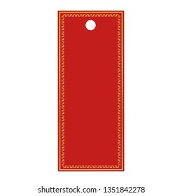 Abstract red label