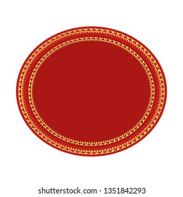 Abstract red label
